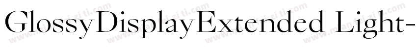 GlossyDisplayExtended Light字体转换